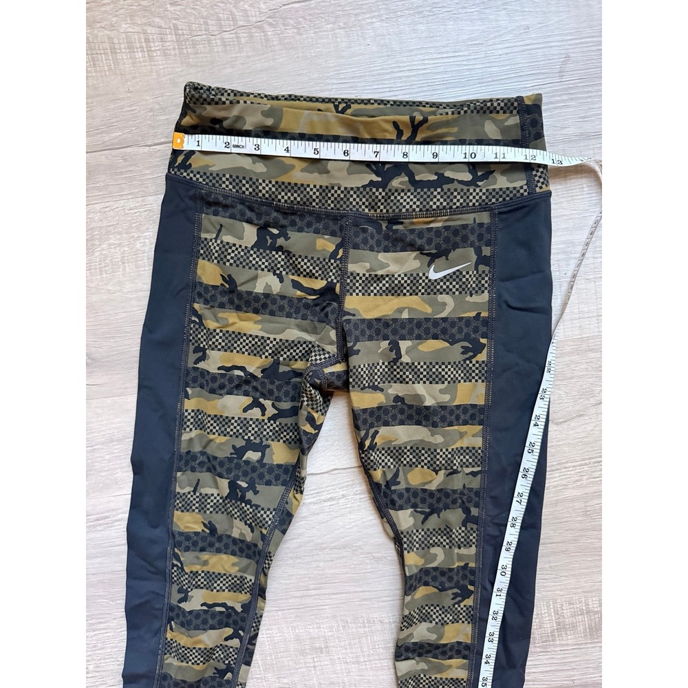 Nike Epic Lux Militia Green/Black Women's S running Crop pant legging camoflage - Picture 7 of 12